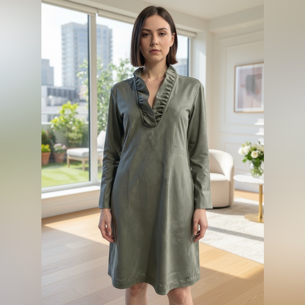 Tyler‎ Boe Sage Faux Suede Dress